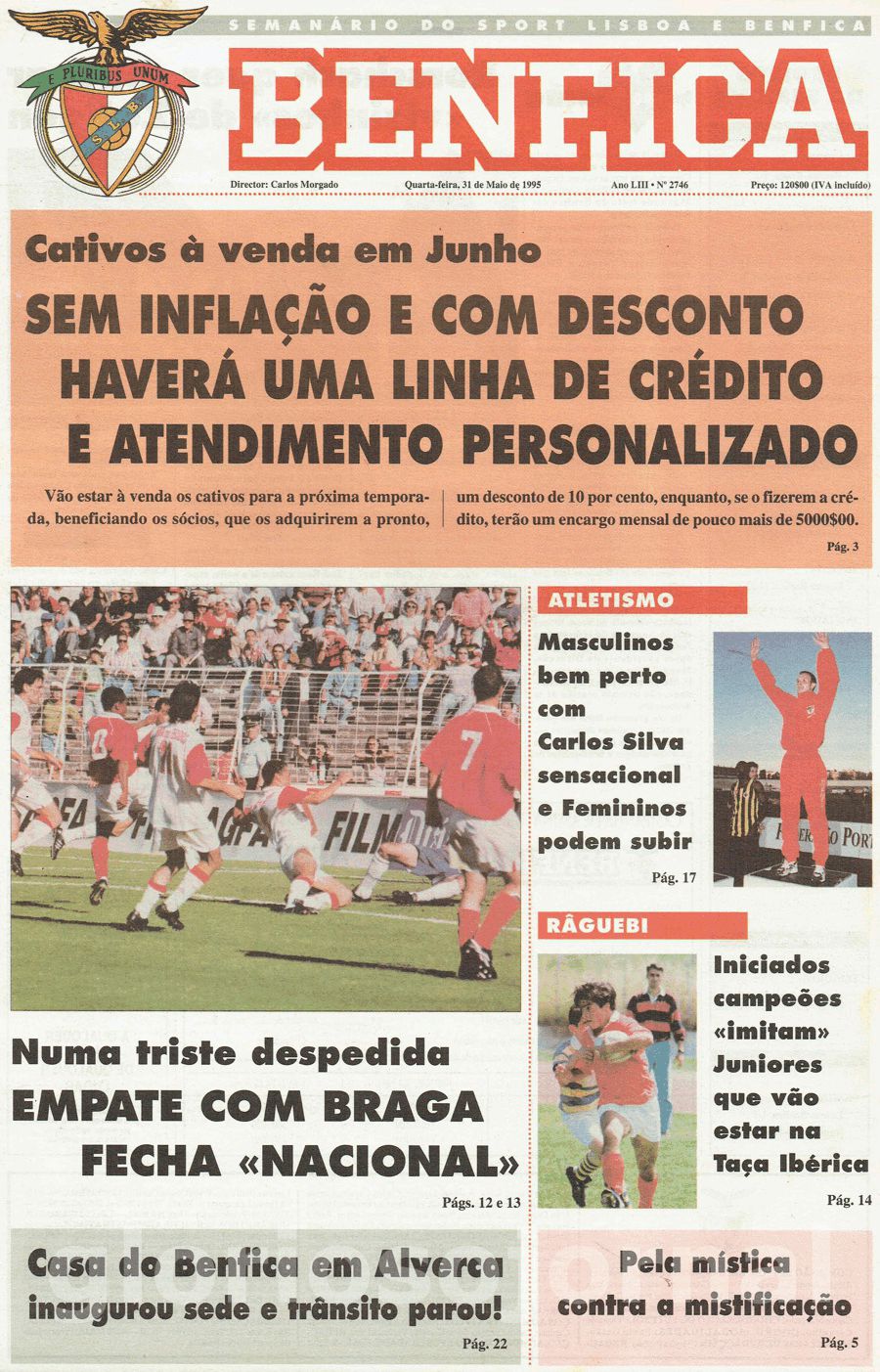 jornal o benfica 2746 1995-05-31